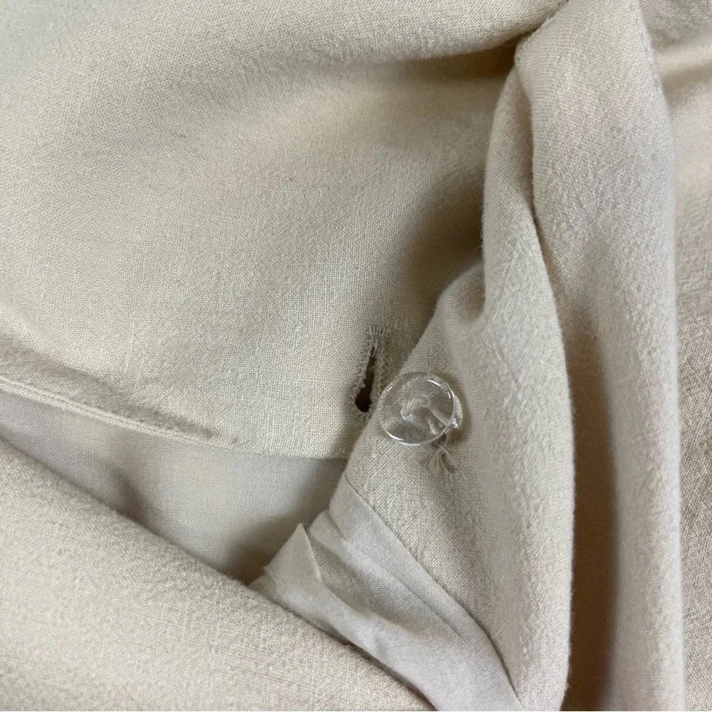 Free People Blazer Womens Size Medium Jacket Linen Olivia Button Up Sand Beige